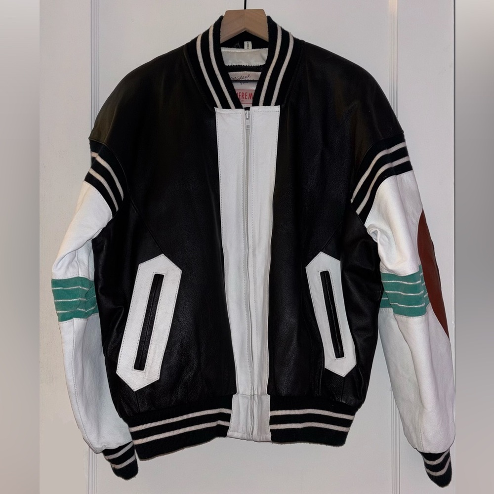 Vintage WhereMi Michael Hoban Football Concept Leather Jacket